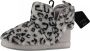 Apollo Dames hoge pantoffels sloffen luipaard print grijs - Thumbnail 1