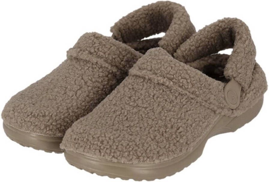 Apollo Dames Huisschoenen Beige Teddy