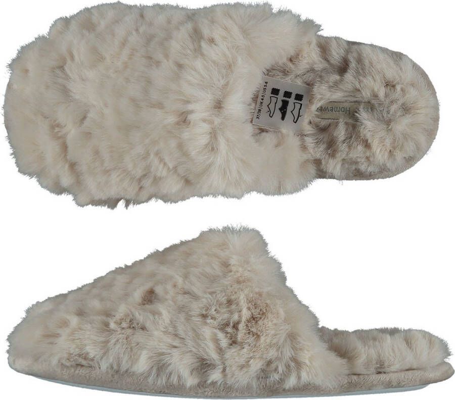 Apollo Dames instap slippers pantoffels beige - Foto 1
