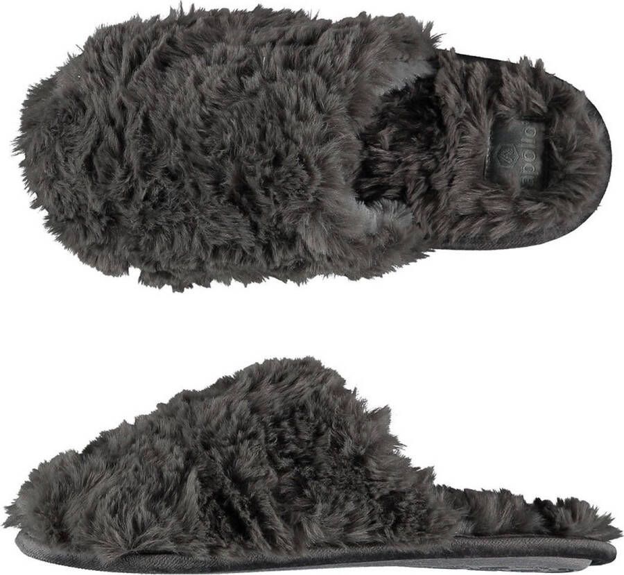 Apollo Dames instap slippers pantoffels grijs - Foto 1