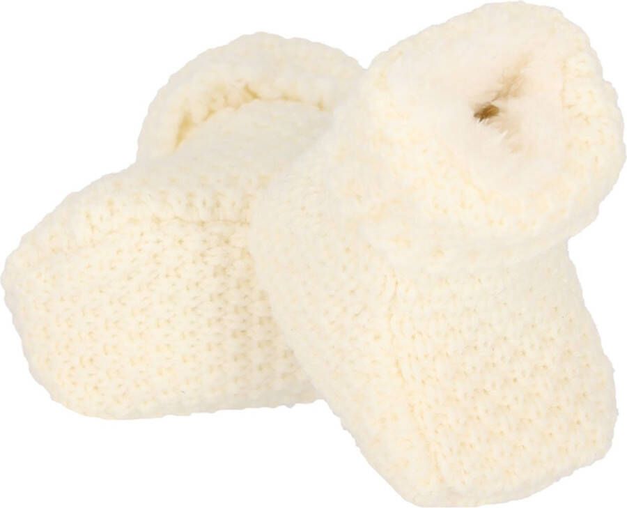 Apollo Baby Apollo gebreide babyslofjes (Newborn) Off White