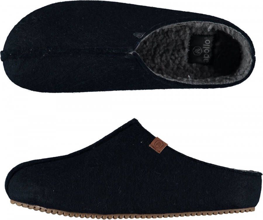 Apollo Heren instap slippers pantoffels blauw