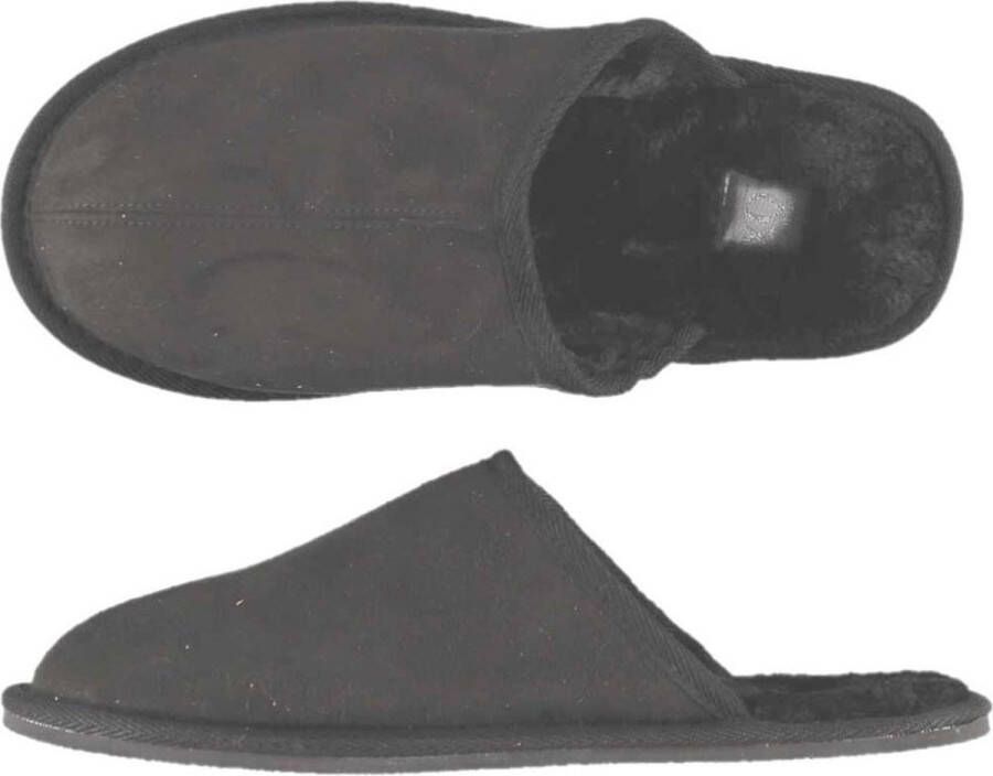 Apollo Heren instap slippers pantoffels met bond antraciet - Foto 1
