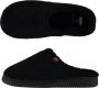 Apollo Heren instap slippers pantoffels teddy wol zwart - Thumbnail 1