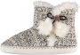 Apollo Hoge dames sloffen Gebreid Beige Blauw Pantoffel dames Sloffen dames Pantoffels dames - Thumbnail 2