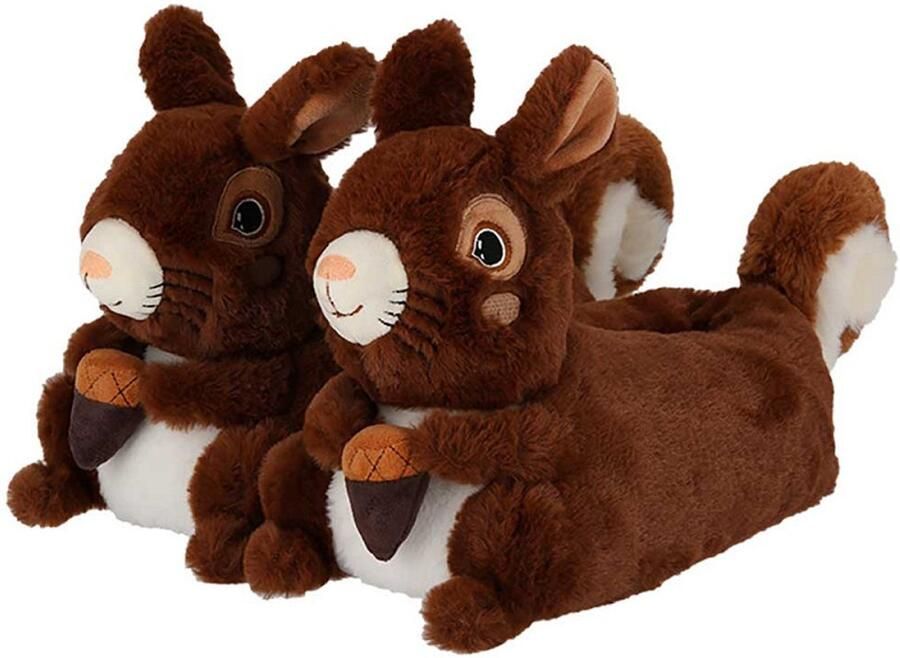 Apollo Home Apollo Sloffen dieren Eekhoorn pantoffels dames Sloffen dames pantoffels