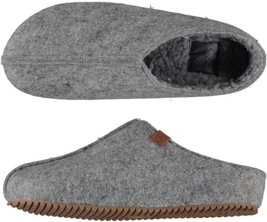 Apollo Home Slipper Pantoffel Sloffen Dames & Heren Antraciet