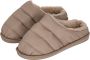 Apollo Instap Pantoffels Dames Gewatteerd Taupe Pantoffels dames - Thumbnail 1