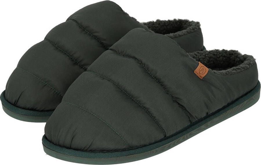 Apollo | Instap Pantoffels Heren | Gewatteerd | Donker Groen | 42 | Pantoffels heren | Pantoffels