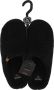 Apollo Heren instap slippers pantoffels teddy wol zwart - Thumbnail 1