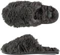 Apollo Instap slippers pantoffels Fluffy dames grijs huissloffen - Grijs