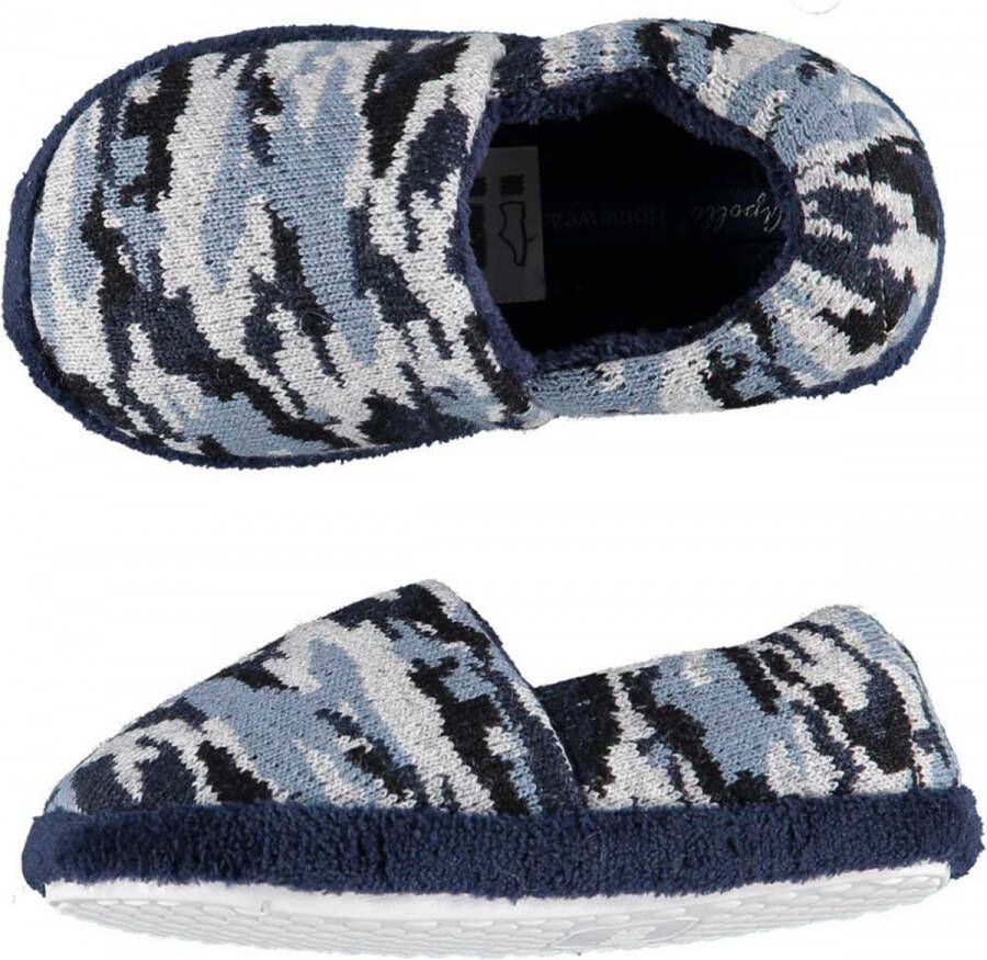 Apollo Instap slippers army blauw camouflage print sloffen