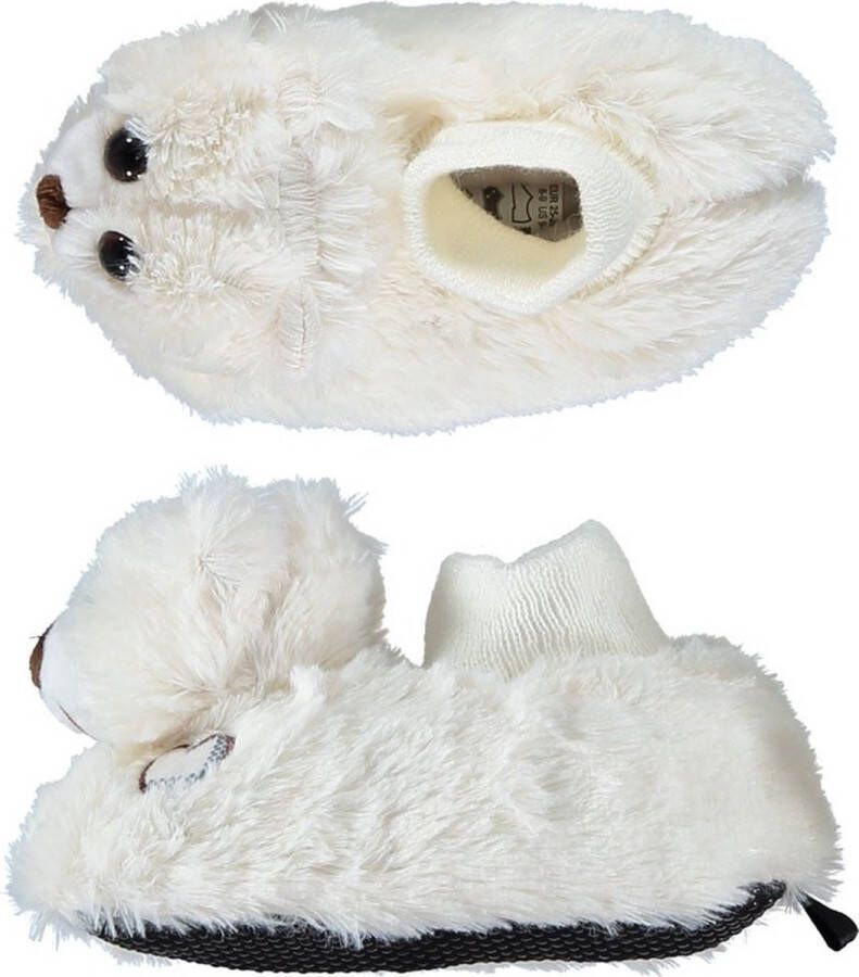 Apollo Kinder dieren pantoffels sloffen witte beer
