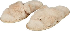 Apollo Pantoffels dames | Beige | Pantoffel Slipper Cross Over | 40 | Sloffen | Pantoffels | Pantoffels dames | Sloffen dames | Pantoffels dames