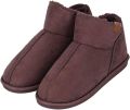Apollo Pantoffels Dames Boots Suede Plum Sloffen Hoog Model Harde zool met grip - Plum