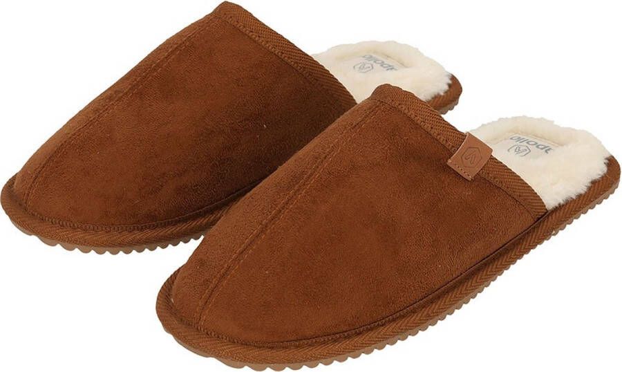 Apollo Pantoffels dames Cognac Zachte binnenvacht Sloffen dames Pantoffels dames 41 Pantoffels dames Sloffen Pantoffels