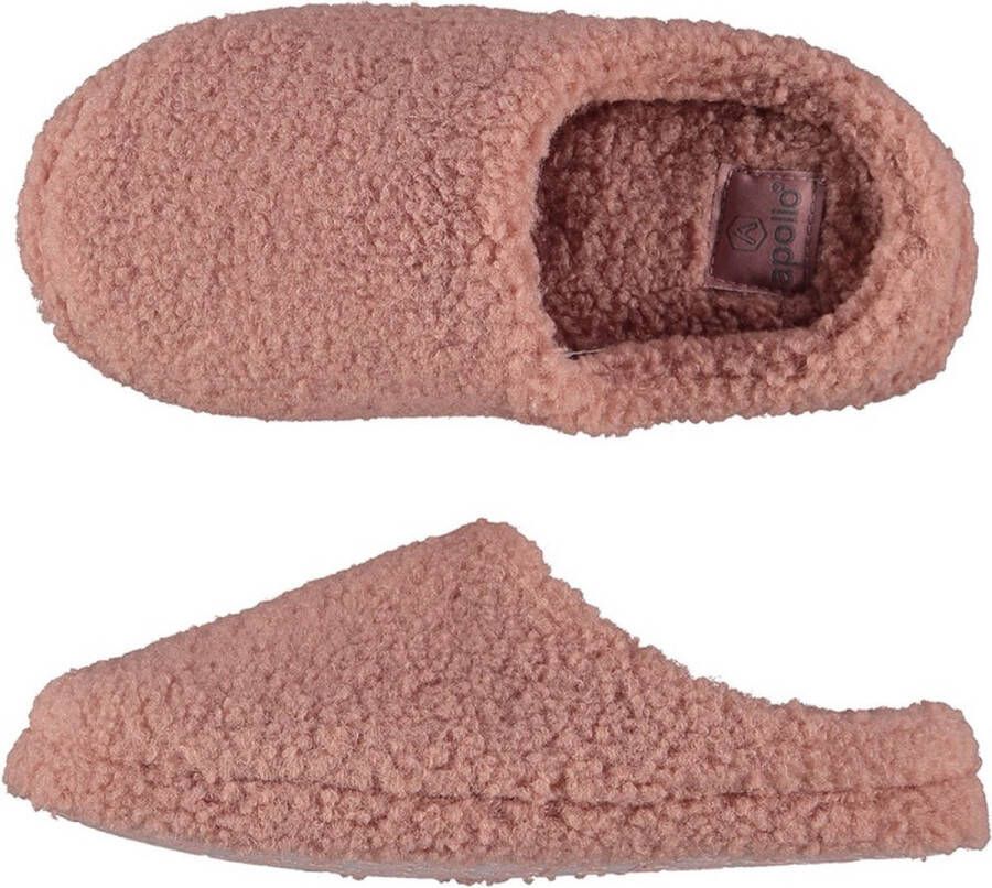 Apollo Pantoffels dames Roze Teddy Wol Sloffen Pantoffels dames Sloffen dames Pantoffels dames