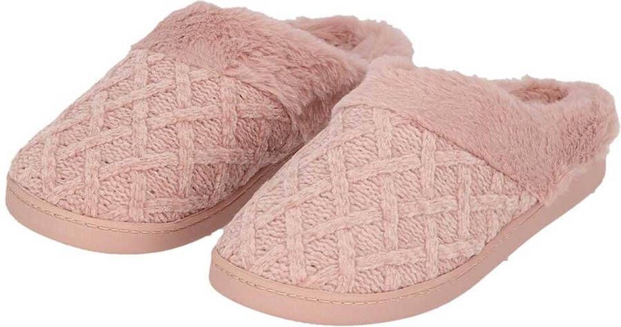 Apollo Pantoffels dames Roze Zachte rand Sloffen dames Pantoffels dames