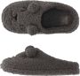 Apollo Pantoffels Dames Teddy Bear Antraciet Instap Sloffen Gevoerd met Warm Fleece - Thumbnail 2