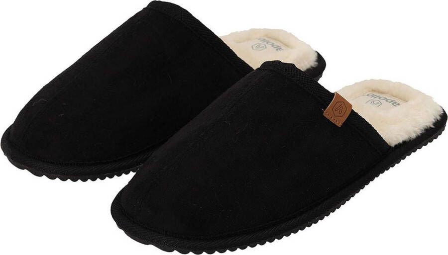 Apollo Pantoffels dames Zwart Zachte binnenvacht Sloffen dames Pantoffels dames 41 Pantoffels dames Sloffen