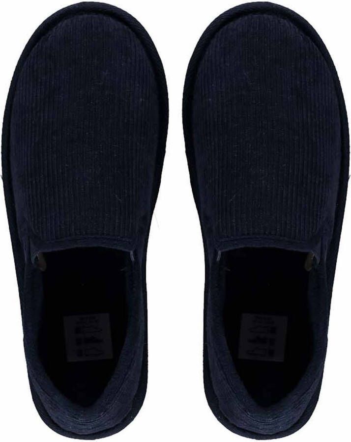 Apollo Pantoffels Heren Sloffen Rib Blauw