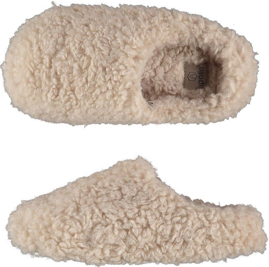 Apollo Pantoffels kinderen Teddy Beige Pantoffels meisjes Pantoffels jongens