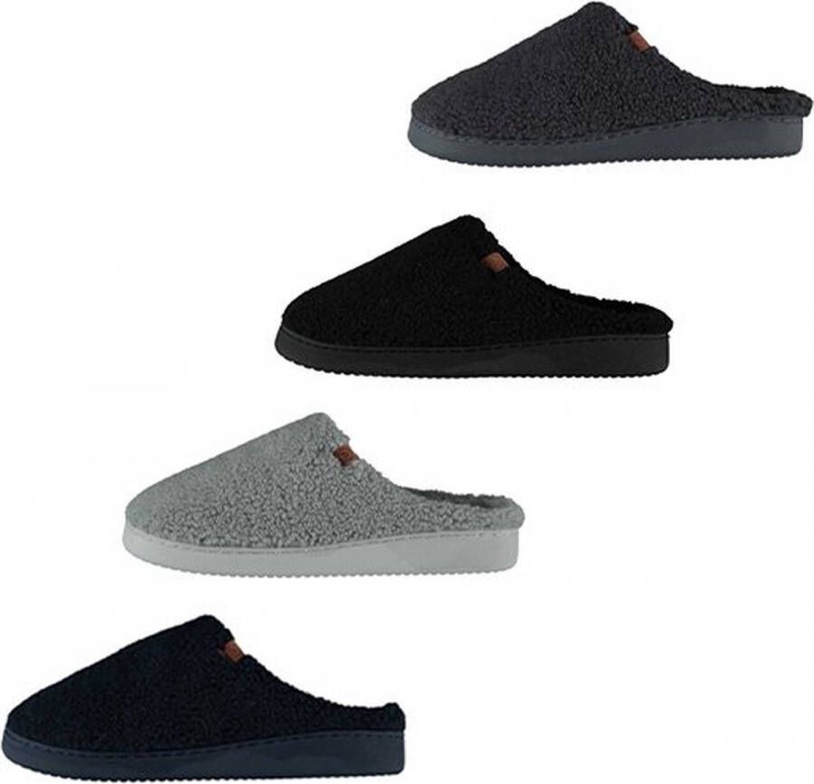 Apollo Pantoffels Sloffen Teddy Wol 4 kleuren