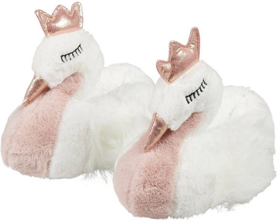 Apollo pantoffels zwaan wit- kinderen sloffen anti-slip Dierenpantoffels dierensloffen