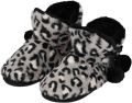 Apollo Pantoffels sloffen luipaard print dames grijs dieren sloffen hoog - Grijs