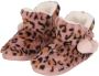 Apollo Pantoffels sloffen luipaard print dames roze dieren sloffen hoog - Thumbnail 2