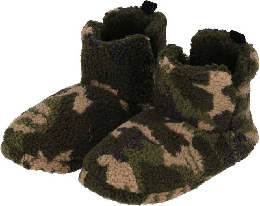 Apollo Sloffen heren | Army Groen | Teddy | 44 | Sloffen | Pantoffels | Pantoffels heren | Sloffen heren | Pantoffels heren