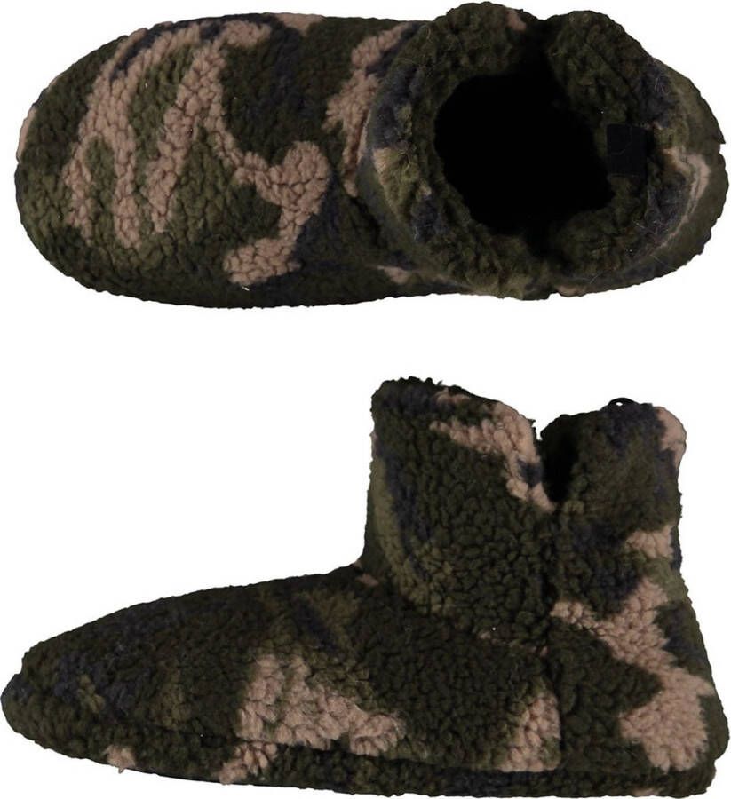 Apollo Sloffen heren | Army Groen | Teddy | 42 | Sloffen | Pantoffels | Pantoffels heren | Sloffen heren | Pantoffels heren