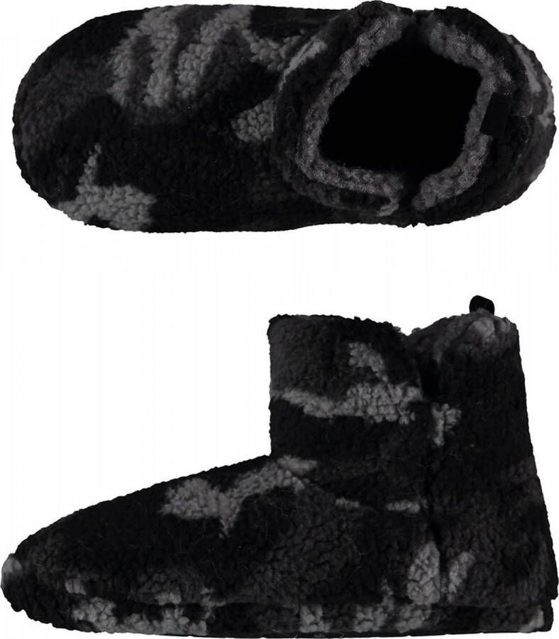 Apollo Sloffen heren | Army Zwart | Teddy | 44 | Sloffen | Pantoffels | Pantoffels heren | Sloffen heren | Pantoffels heren