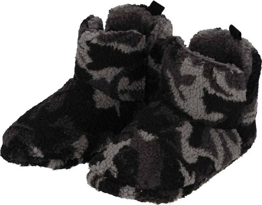 Apollo Sloffen heren | Army Zwart | Teddy | 42 | Sloffen | Pantoffels | Pantoffels heren | Sloffen heren | Pantoffels heren