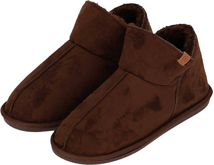 Apollo Sloffen Heren Suede -Bruin Pantoffels heren