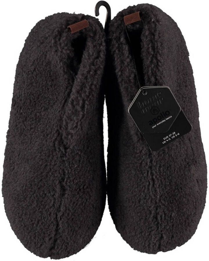 Apollo Slof dames teddy antraciet 37 38 1 paar