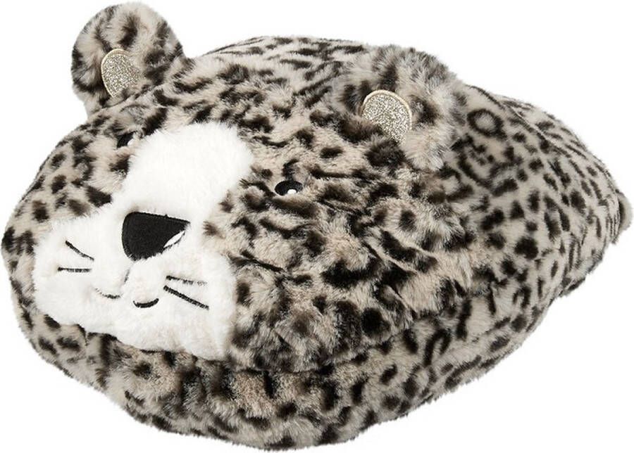 Apollo Voetenwarmer bank slof voor kinderen dames Panter luipaard model