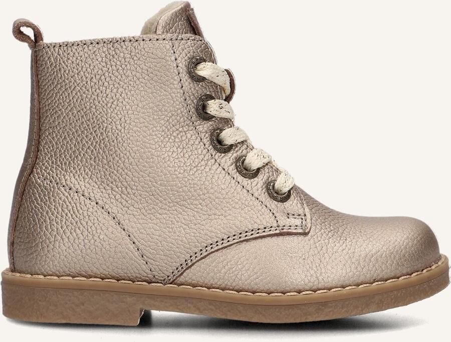 Apples & Pears B0010526 Veterboots Laarzen Met Veters Meisjes Goud - Foto 2