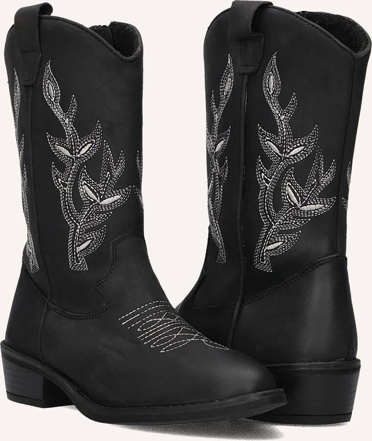 Apples & Pears B0011983 Laarzen Leer Meisjes Zwart - Foto 2