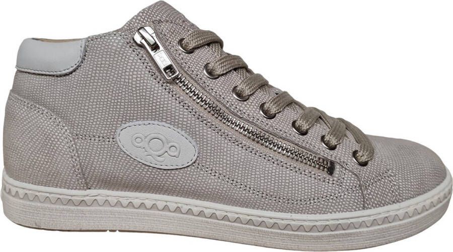 Aqa Dames Veterschoenen A8512-b30a12 Wav. Chateau Gray Licht Grijs