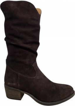 Aqa A8941 A51 Laarzen Donker Bruin Suede Dames Donker Bruin