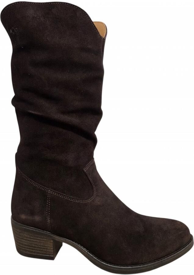Aqa A8941 A51 Laarzen Donker Bruin Suede Dames Donker Bruin