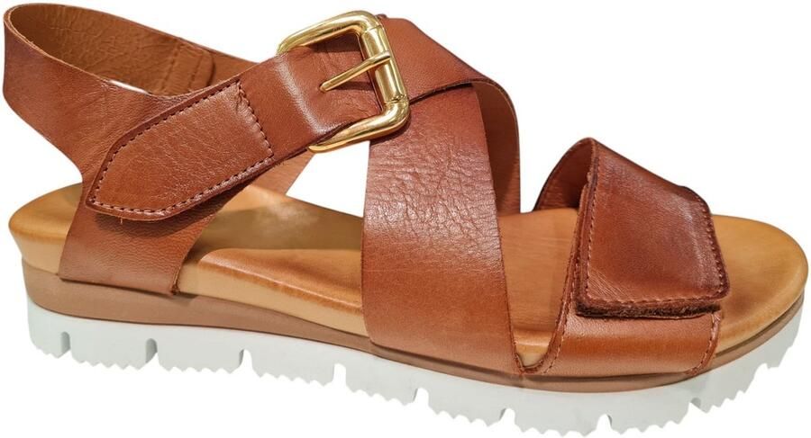 Aqa Leren Dames Sandalen bruin