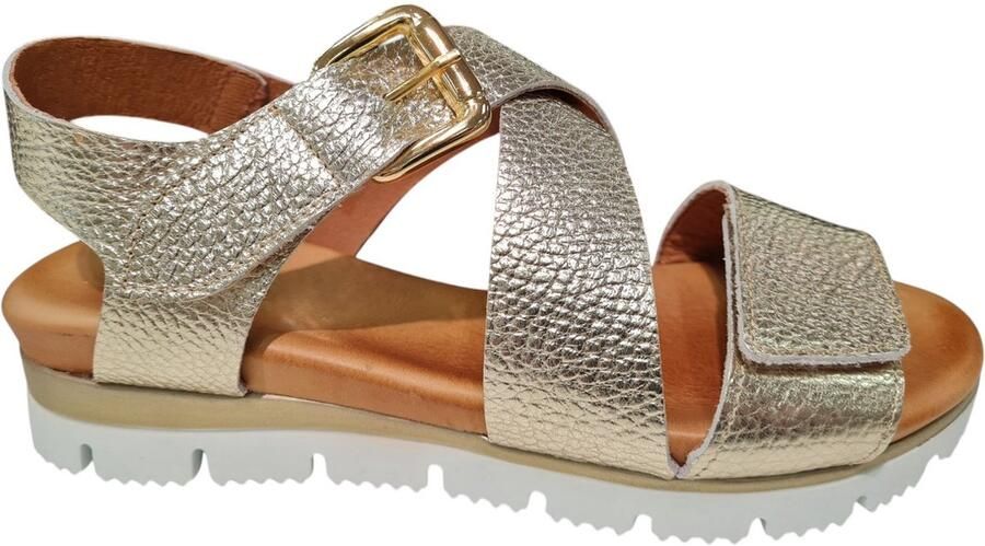 Aqa Leren Dames Sandalen Goud