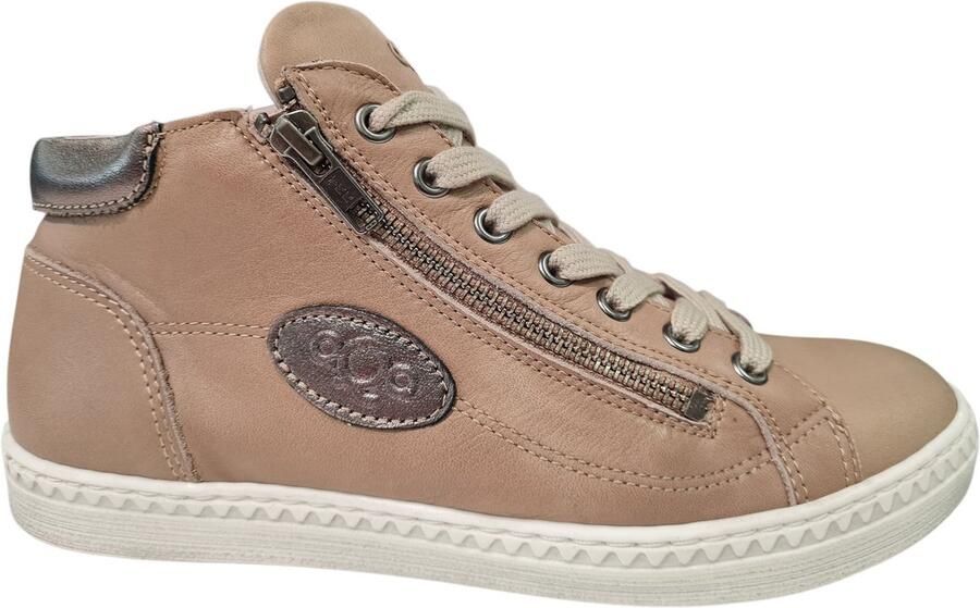 Aqa Leren Taupe Dames Sneakers Taupe