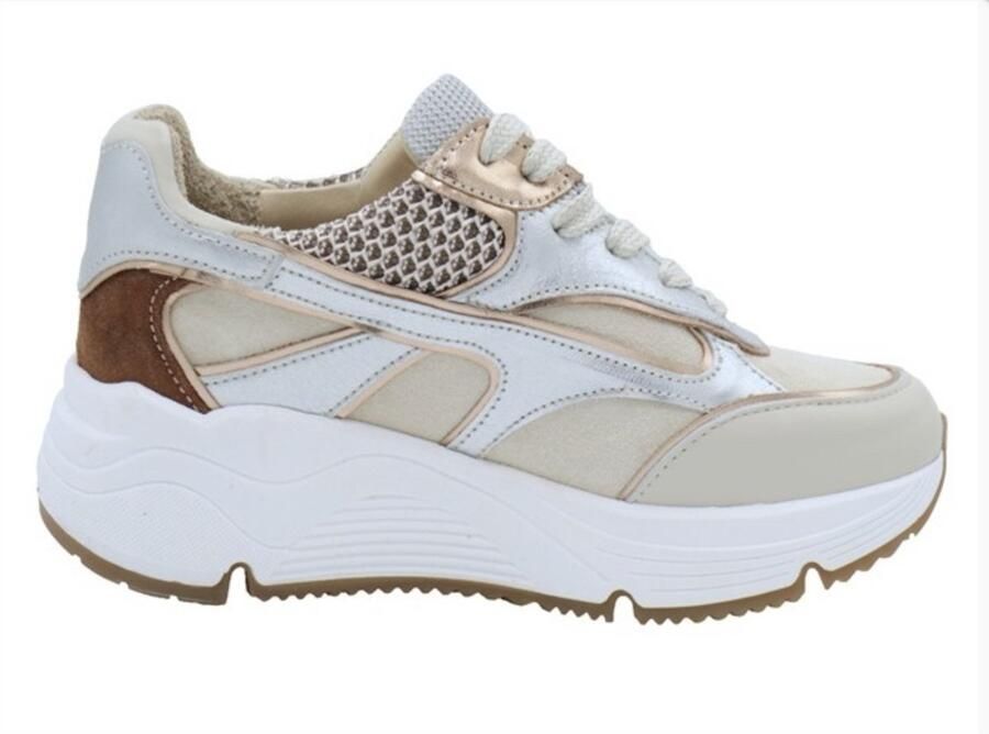 AQA Shoes A8885 Lage sneakers Dames sneakers Wit beige