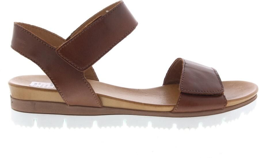 AQA Shoes A8900 Platte sandalenDames Sandalen Cognac