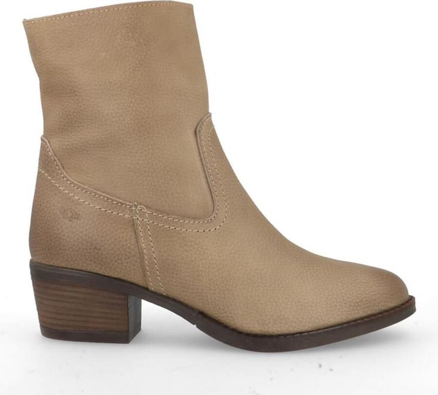 AQA Shoes Cafe kort blokhak A8663B13 TAUPE