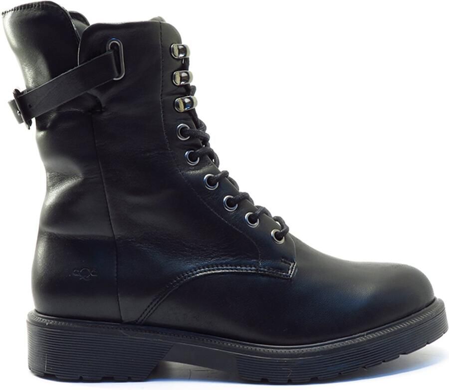 AQA Shoes Velvet black boet A8806 A36 ZWART