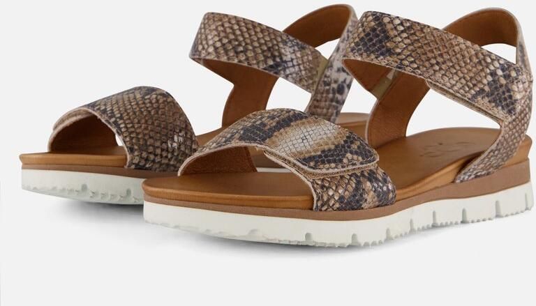 Aqa Snake Sandalen taupe Leer Dames